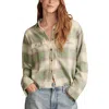 LUCKY BRAND LUCKY BRAND RAW EDGE PLAID BUTTON-UP SHIRT