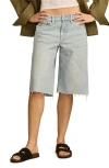 LUCKY BRAND LUCKY BRAND RAW HEM LOW RISE BAGGY DENIM SHORTS