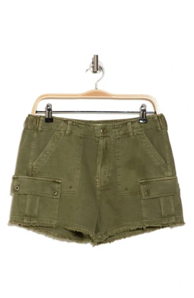 Lucky Brand Raw Hem Utility Shorts In Four Leaf Clover