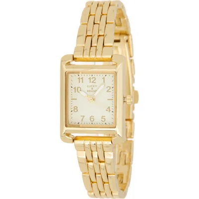 Lucky Brand Rectangular Link Bracelet Watch, 23mm X 32mm In White