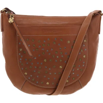 Lucky Brand Remi Womens Studded Leather Crossbody Handbag In Multi