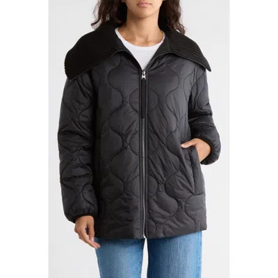 Lucky Brand Reversible Quilted Jacket In Black