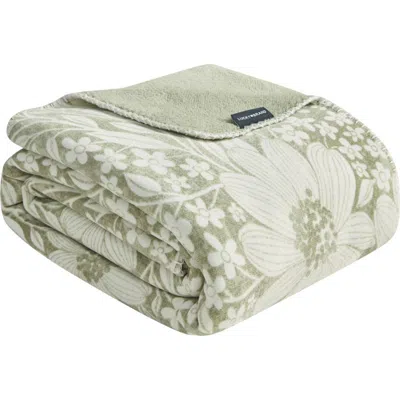 Lucky Brand Reversible Throw Blanket In Green