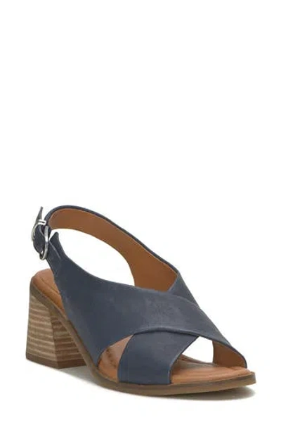 Lucky Brand Rhidlee Slingback Sandal In Navy Blazer