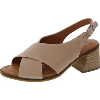 Lucky Brand Rhidlee Womens Criss-cross Leather Block Heel In Multi