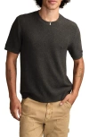 Lucky Brand Rib Short Sleeve Sweater In Black