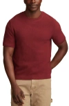 Lucky Brand Men's Short Sleeve Crewneck Sweater In Burgundy