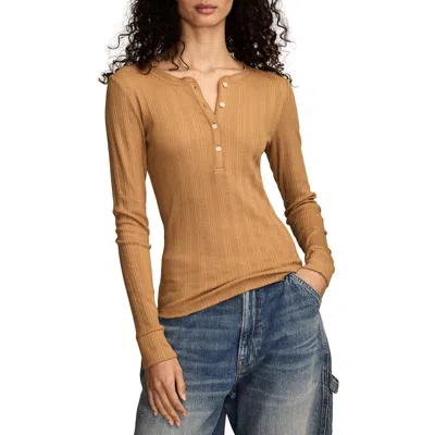 LUCKY BRAND LUCKY BRAND RIBBED HENLEY