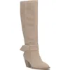 Lucky Brand Risvin Knee High Boot In Smoke Grey Oil Suede