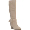 Lucky Brand Risvin Knee High Boot In Smoke Grey Oil Suede