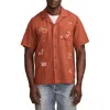 Lucky Brand Rollin Stones Embroidered Cotton Camp Shirt In Sequoia