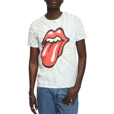 Lucky Brand Rolling Stones Graphic Tie Dye Cotton T-shirt In Blue