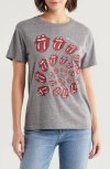 Lucky Brand Rolling Stones Spiral Boyfriend T-shirt In Medium Heather Grey