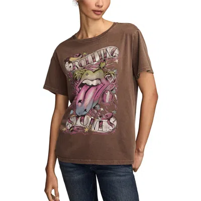 Lucky Brand Rolling Stones Tattoo Cotton Graphic T-shirt In Brown