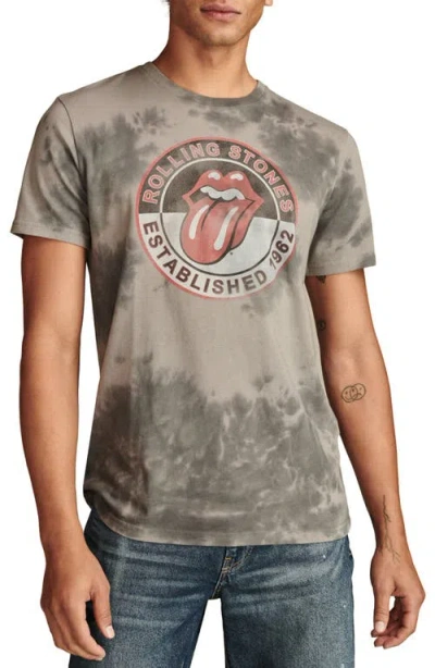 Lucky Brand Rolling Stones Tie Dye Cotton Graphic T-shirt In Dark Shadow