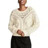 Lucky Brand Romantic Mixed Stitch Sweater In Tofu