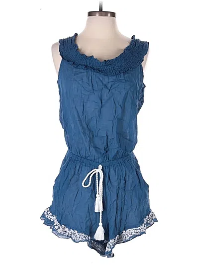 Pre-owned Lucky Brand Romper In Blue