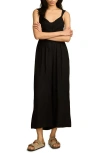 Lucky Brand Ruched Wide Leg Jumpsuit In Black