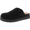 Lucky Brand Sachie Womens Solid Suede Clogs In Black