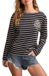 Lucky Brand Sailor Stripe Long Sleeve T-shirt In Navy Stripe