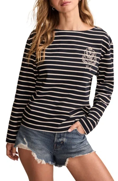 Lucky Brand Sailor Stripe Long Sleeve T-shirt In Navy Stripe
