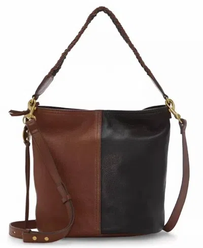 Lucky Brand Salz Shopper Crossbody Bag In Black/whiskey In Multi