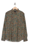 Lucky Brand San Gabriel Patterned Long Sleeve Cotton Button-up Shirt In Brown Floral