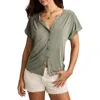 Lucky Brand Sandwash Button-up Shirt In Gold