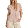 Lucky Brand Sandwash Button-up Shirt In Rose Dust