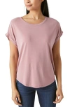 Lucky Brand Sandwash Dolman T-shirt In Ash Rose