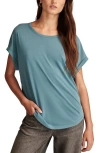 Lucky Brand Sandwash Dolman T-shirt In Blue Coral