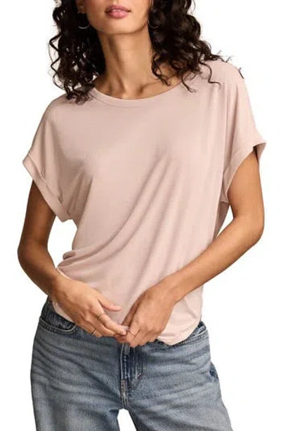 Lucky Brand Sandwash Dolman T-shirt In Pink