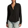 Lucky Brand Sandwash Shirt In Jet Black