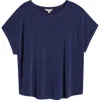Lucky Brand Sandwash Short Dolman Sleeve Knit Top In Blue