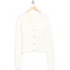 Lucky Brand Scallop Pointelle Cardigan In White