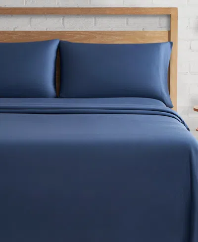 Lucky Brand Serene Slumber 300-thread Count Cotton 4-pc. Sheet Set, Full In Denim Navy