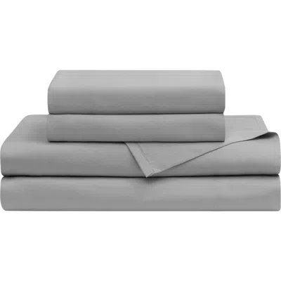 Lucky Brand Serene Slumber Cotton Sateen Sheet Set In Dark Grey