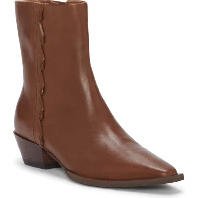 Lucky Brand Shakell Bootie In Chocolate Leather
