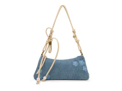 Lucky Brand Shel Beaded Shoulder Bag In Blue