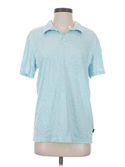 Pre-owned Lucky Brand Short Sleeve Blouse In Blue