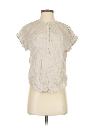 Pre-owned Lucky Brand Short Sleeve Blouse In Gray