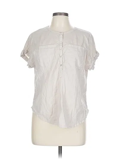 Pre-owned Lucky Brand Short Sleeve Blouse In Gray