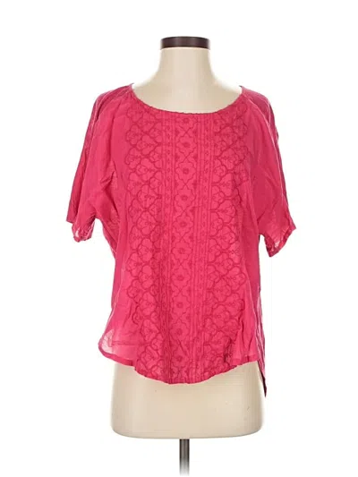 Pre-owned Lucky Brand Short Sleeve Blouse In Pink
