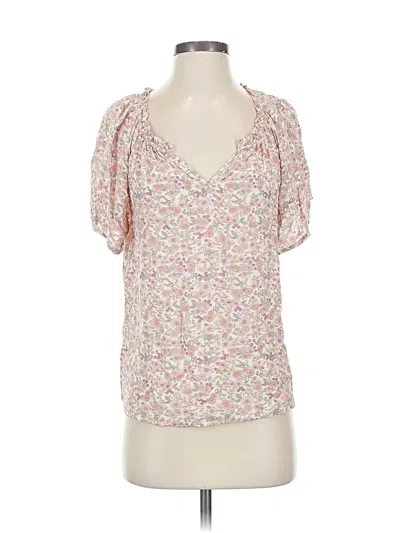 Pre-owned Lucky Brand Short Sleeve Blouse In Pink