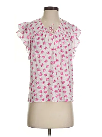 Pre-owned Lucky Brand Short Sleeve Blouse In Pink