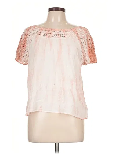 Pre-owned Lucky Brand Short Sleeve Blouse In Pink