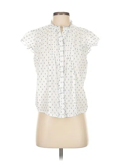 Pre-owned Lucky Brand Short Sleeve Blouse In White