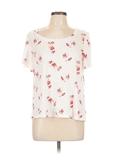 Pre-owned Lucky Brand Short Sleeve Blouse In White