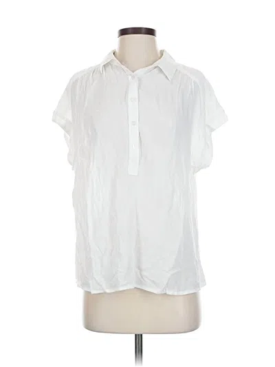 Pre-owned Lucky Brand Short Sleeve Blouse In White