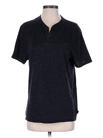 Pre-owned Lucky Brand Short Sleeve Button Down Shirt In Blue